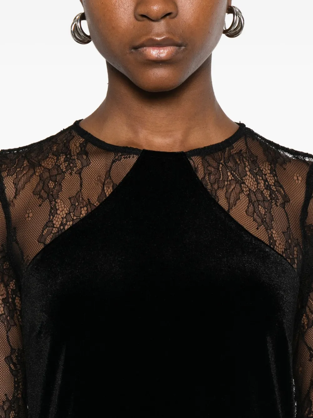 LIU JO Mini-jurk met kant Zwart