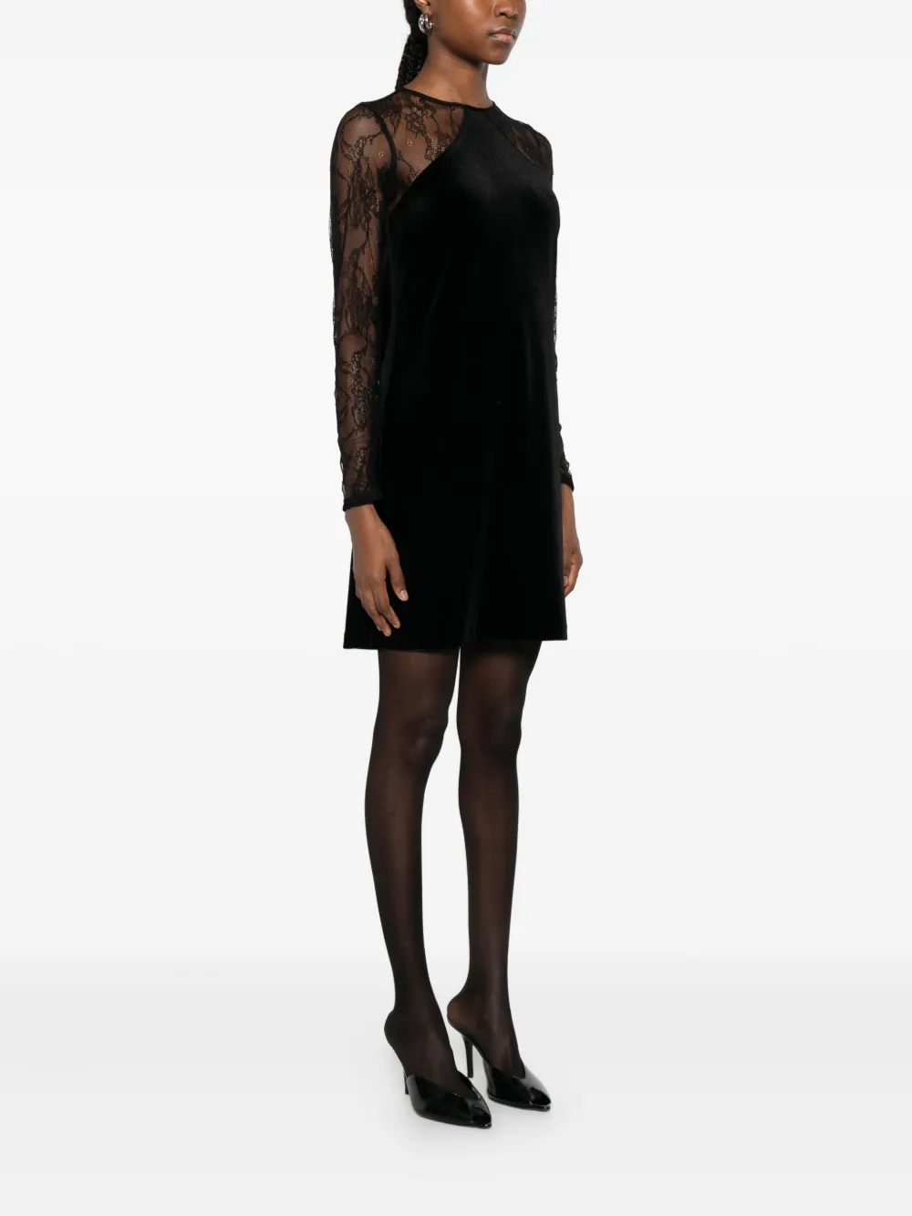 LIU JO Mini-jurk met kant Zwart