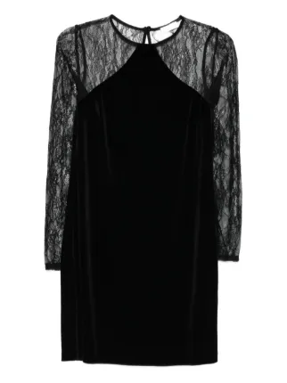 liu jo black lace dress LIU JO Chantilly Lace Dress | Black