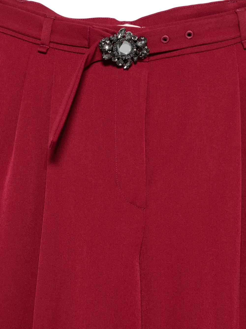 LIU JO Broek verfraaid met ceintuur Rood