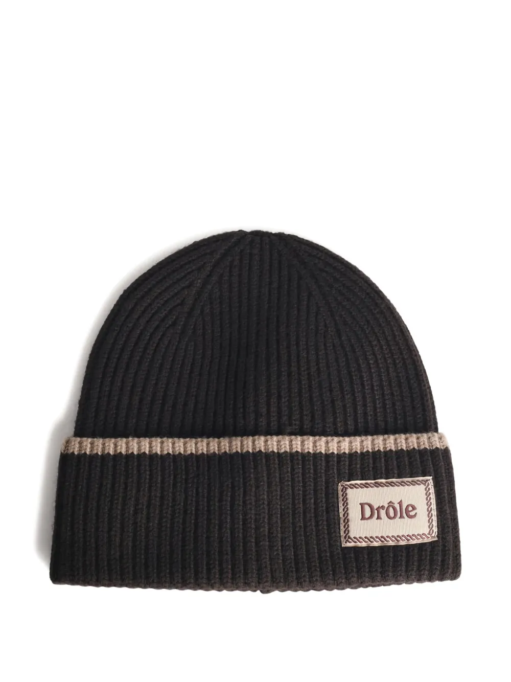 Drôle De Monsieur woven label beanie - Nero