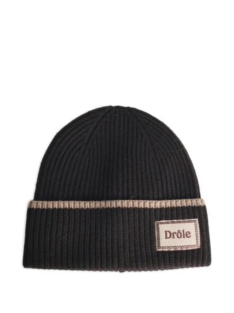 Drôle De Monsieur gorro tejido con etiqueta