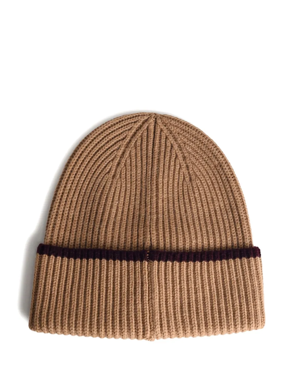 Drôle De Monsieur stripe woven label beanie - Bruin