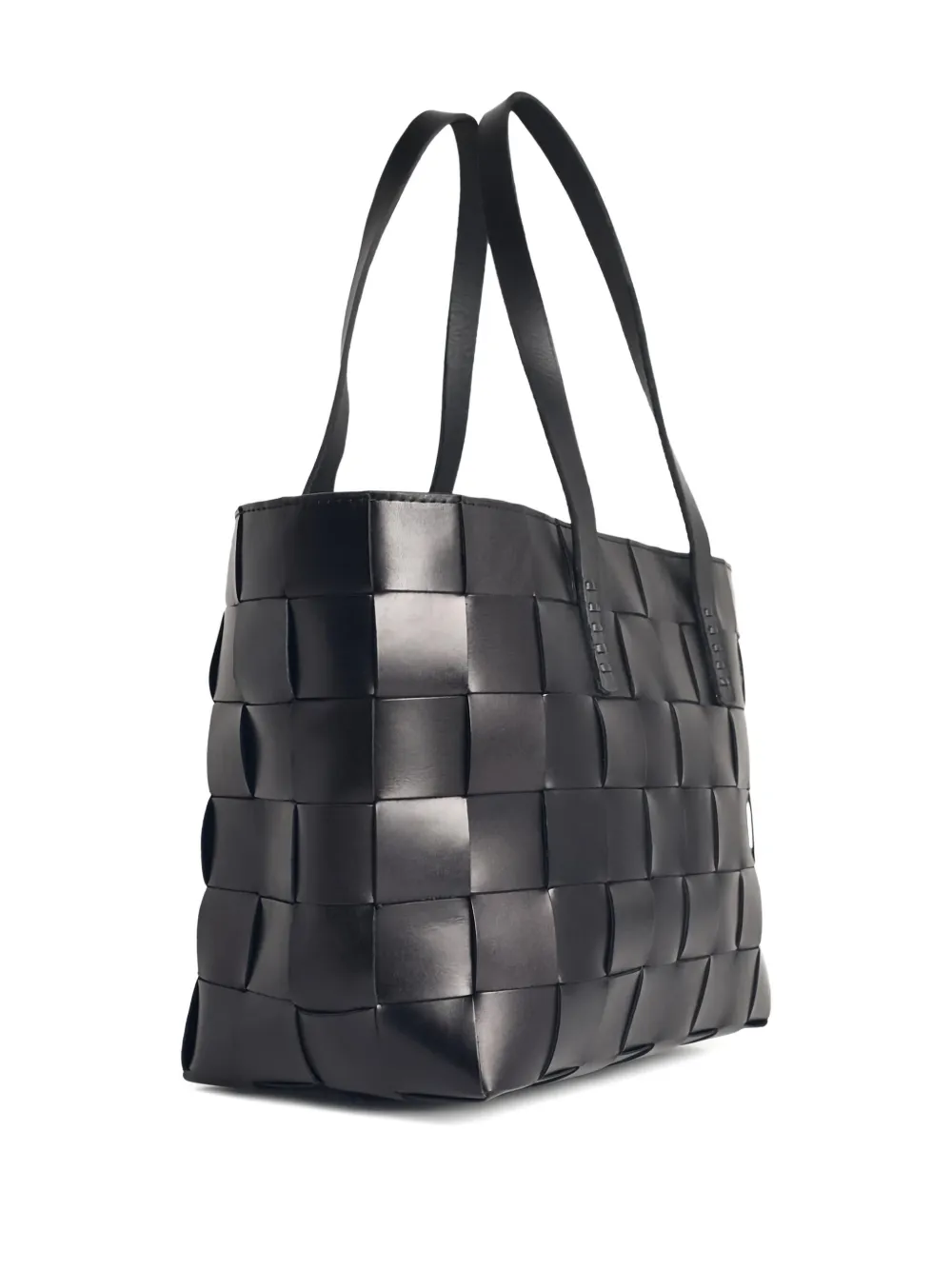 Dragon Diffusion Rectangular Woven Tote Bag With Dual Handles In Black