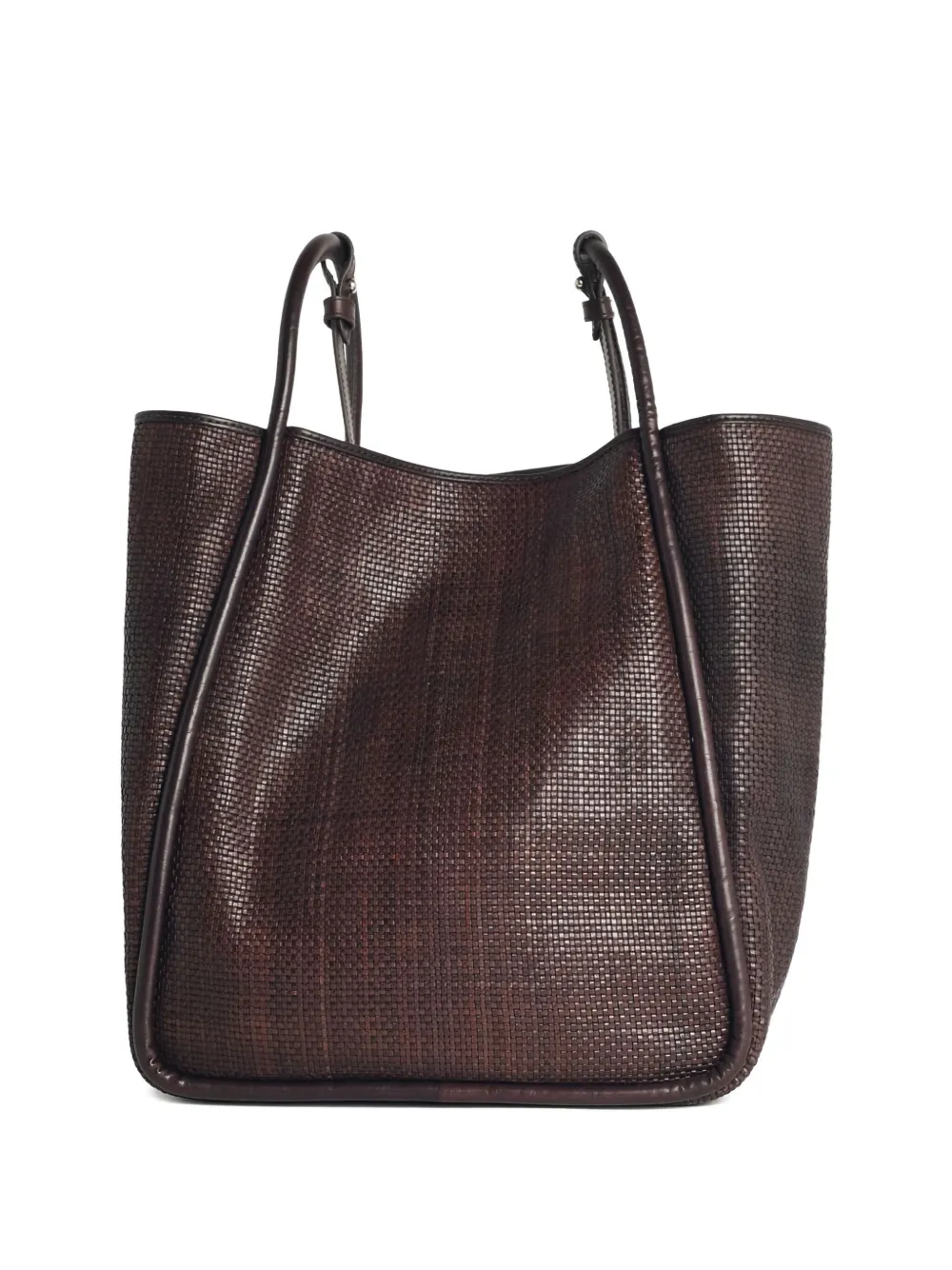 Dragon Diffusion Dual Handle Textured Leather Tote Bag In Brown
