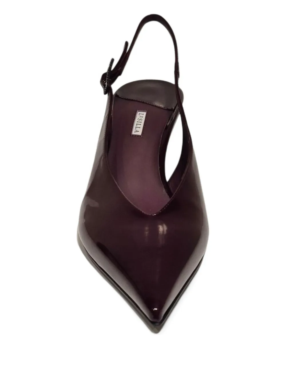 Le Silla Pointed Toe Embellished Pumps In Burgundy