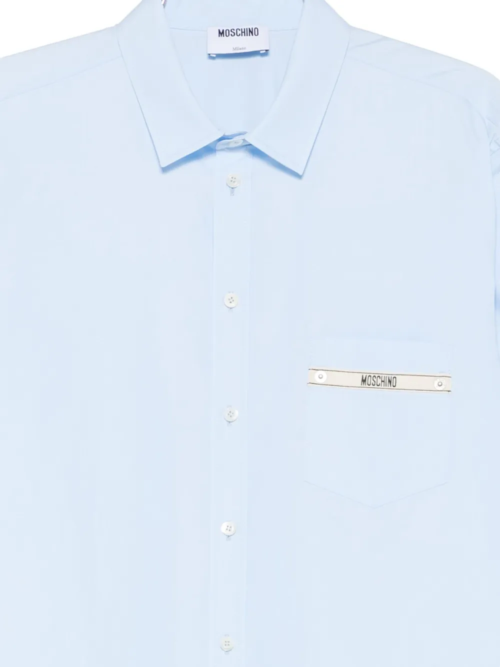 Moschino Overhemd met logolabel Blauw