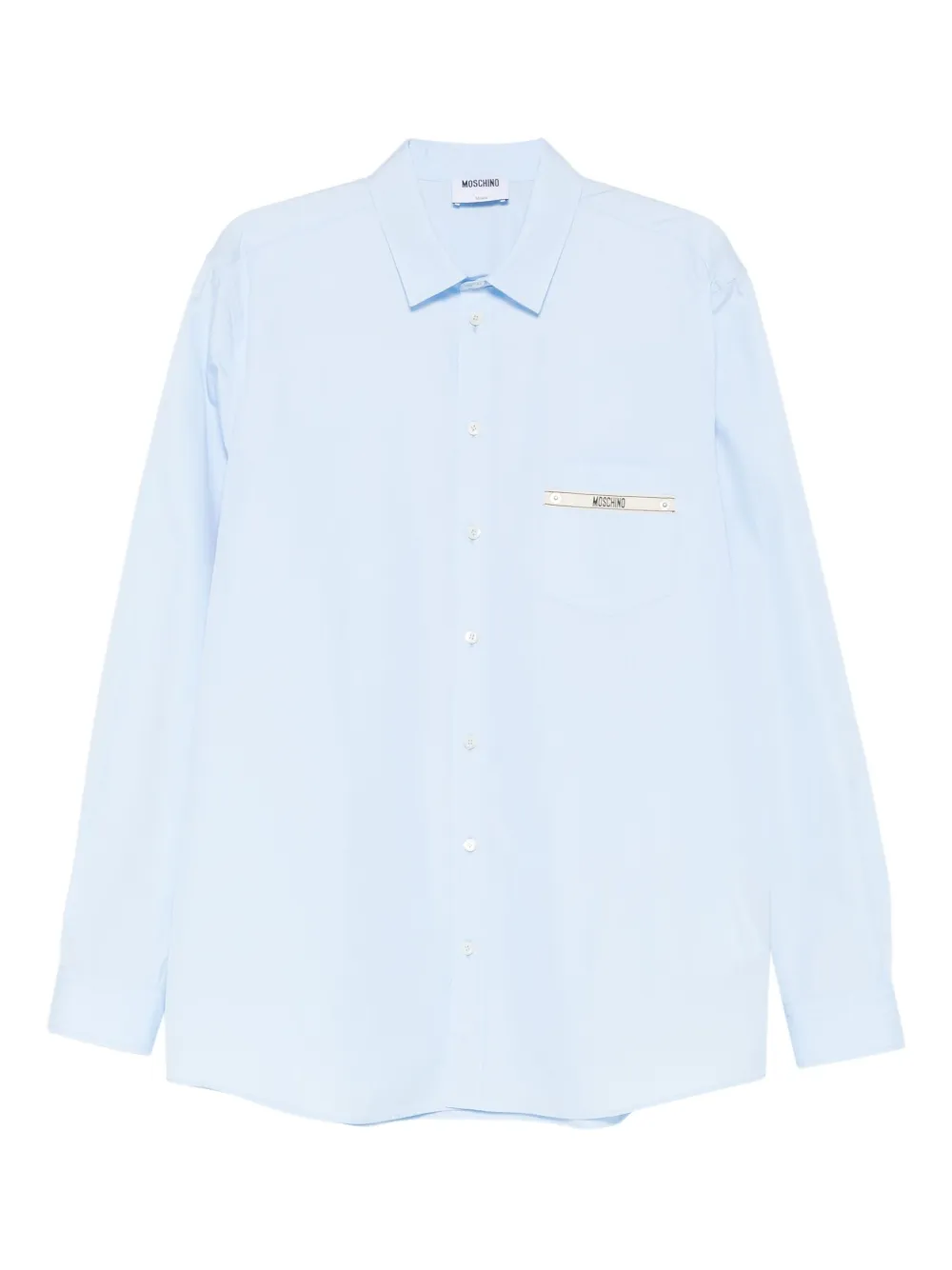 Moschino logo-tag shirt - Blu