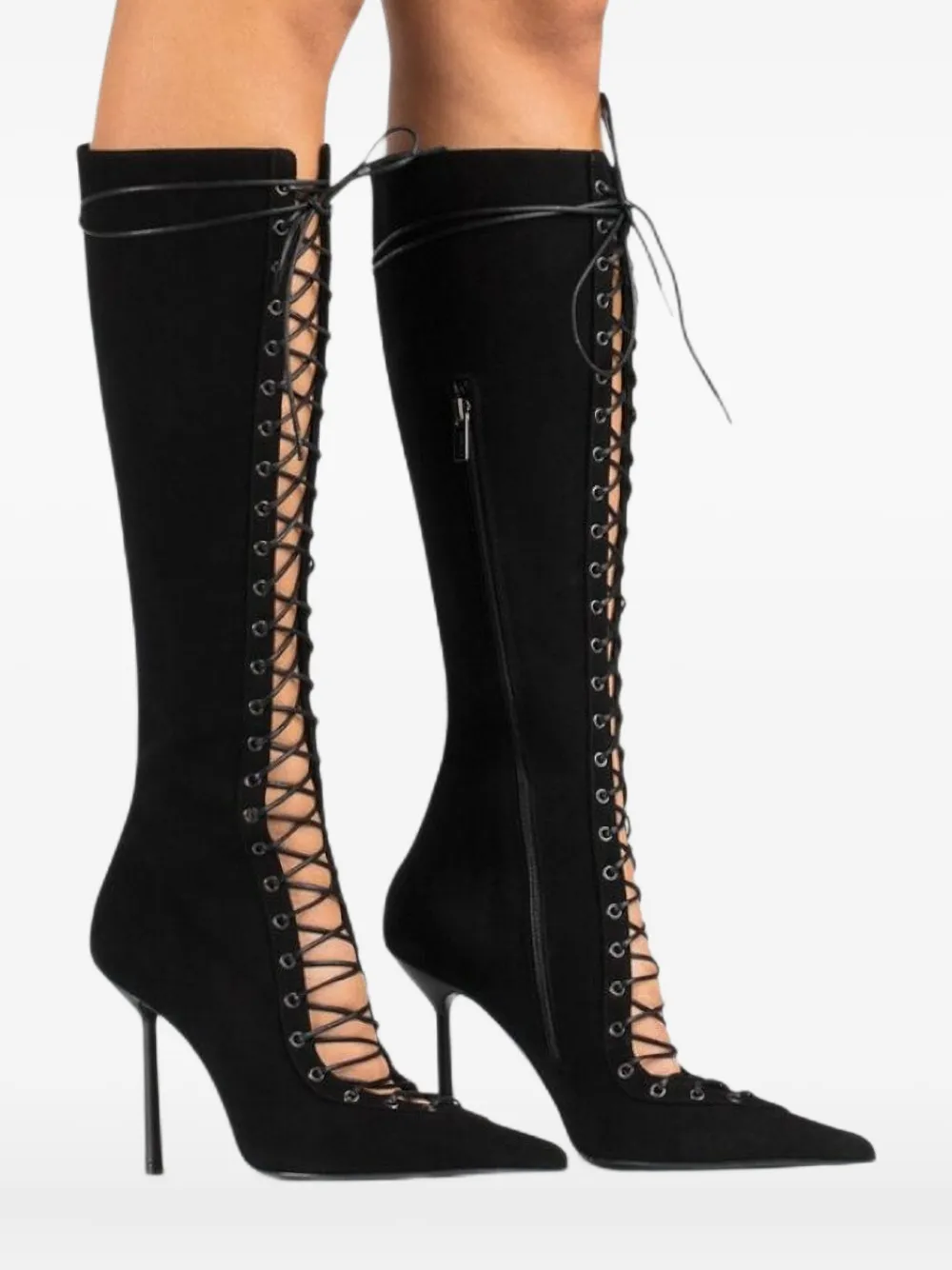 Le Silla Veterlaarzen met puntige neus Zwart