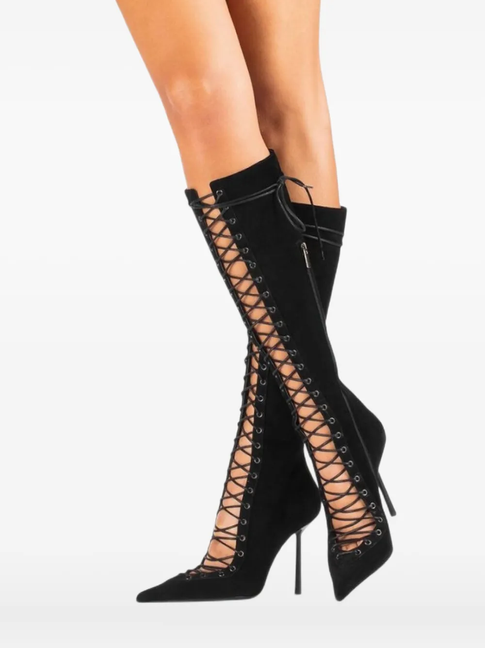 Le Silla Veterlaarzen met puntige neus Zwart