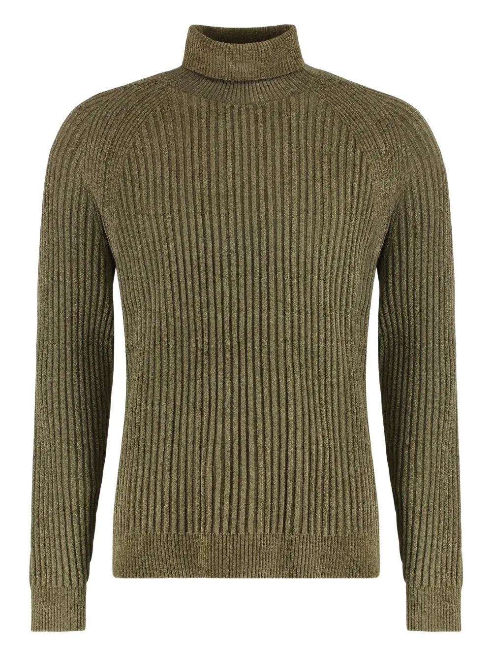 RRD suéter tejido de canalé con cuello tortuga | verde | Image 1