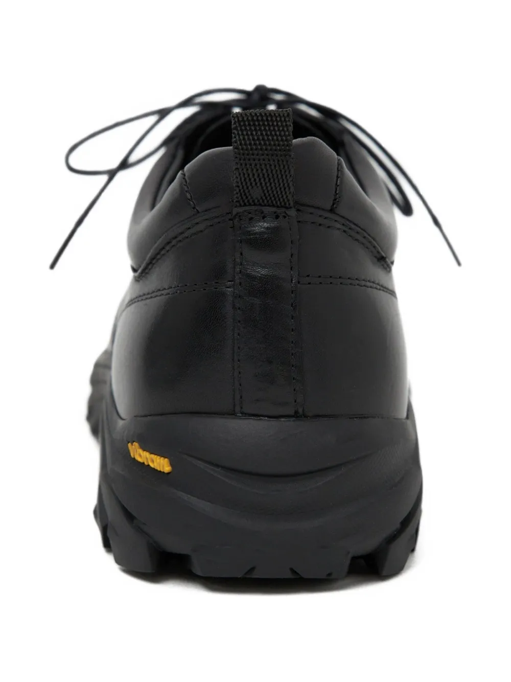 Paracia Calfskin Lace-up Trainers In Black