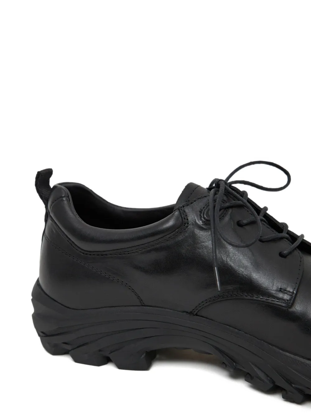 Paracia Calfskin Lace-up Trainers In Black