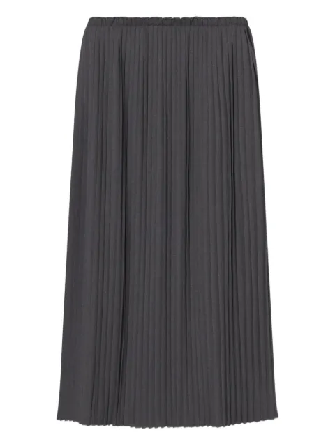 MARK KENLY DOMINO TAN pleated midi dress