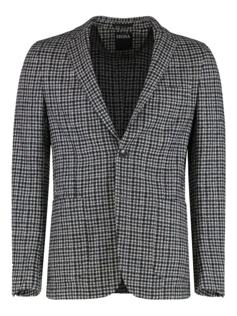 Zegna checked single-breasted blazer
