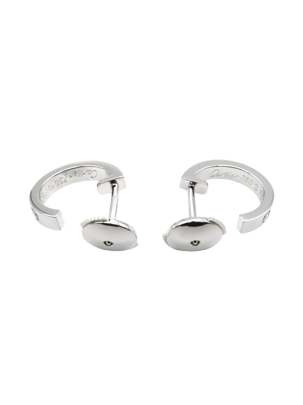 Pre-owned Cartier 2010s Love Sm Earrings In Silver