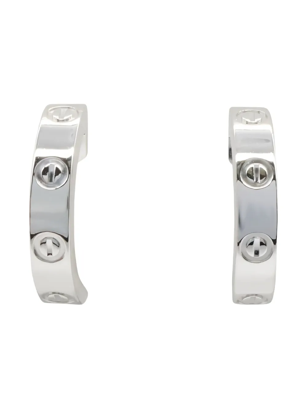 Pre-owned Cartier 2010s Love Sm Earrings In Silver