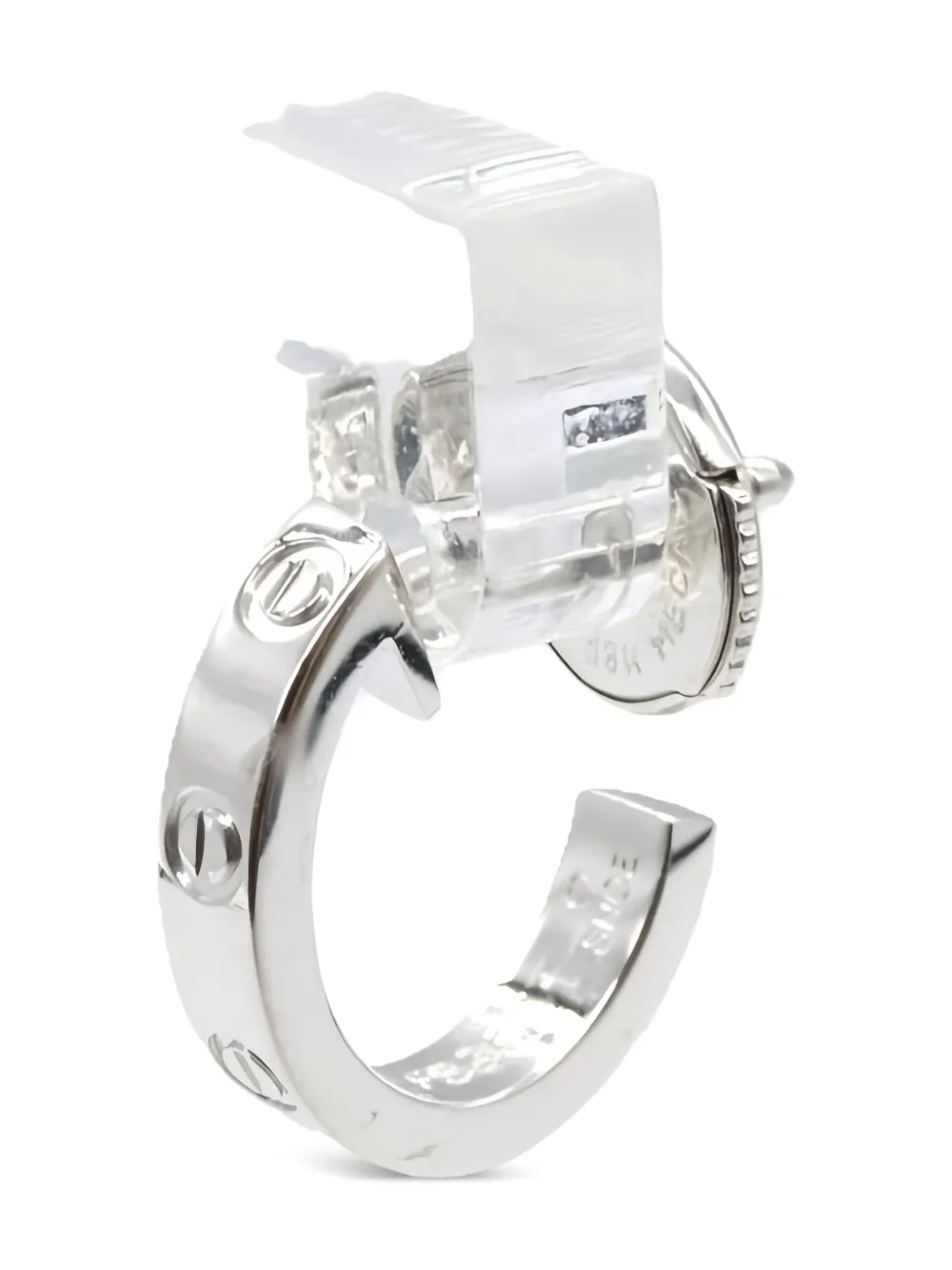 2010s 18Kt white gold Love SM earrings