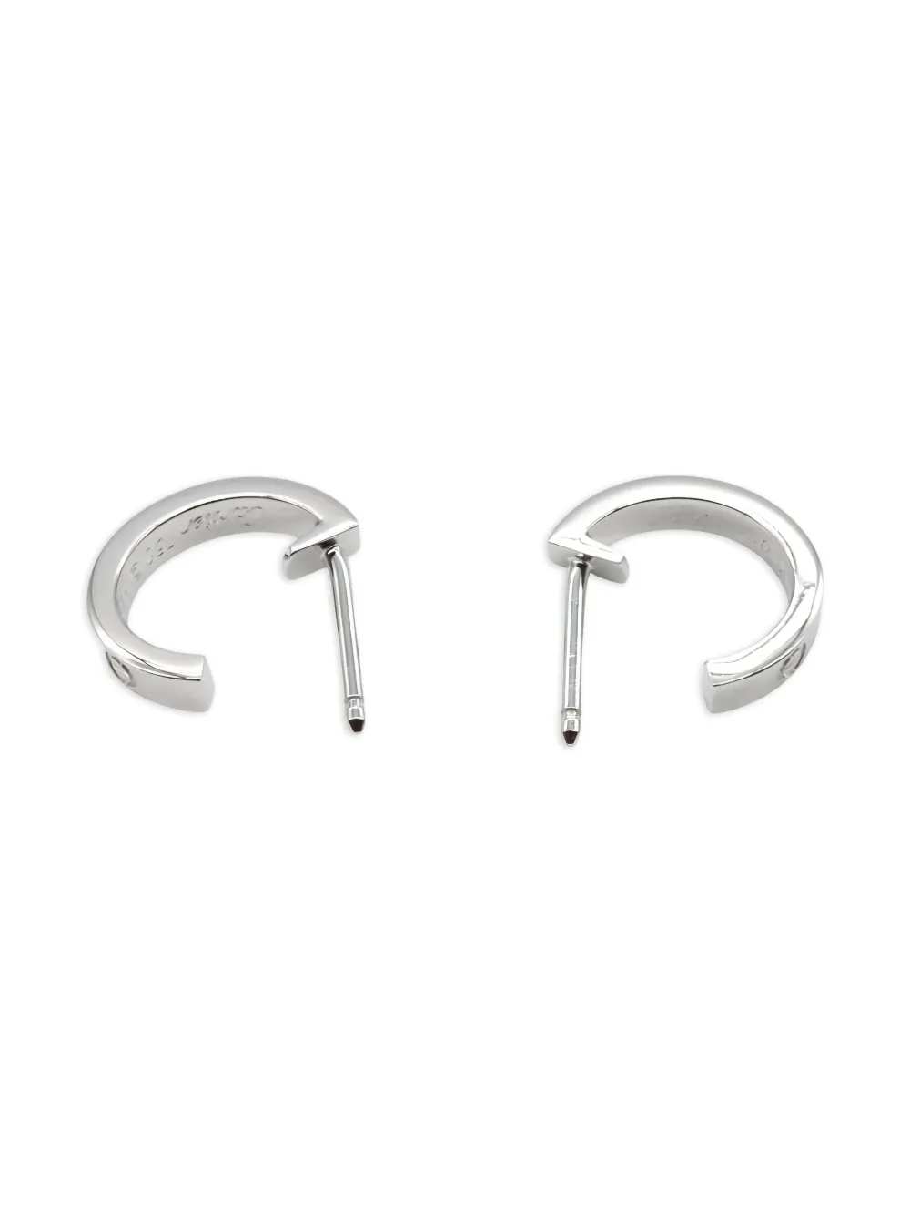 2010s 18Kt white gold Love SM earrings