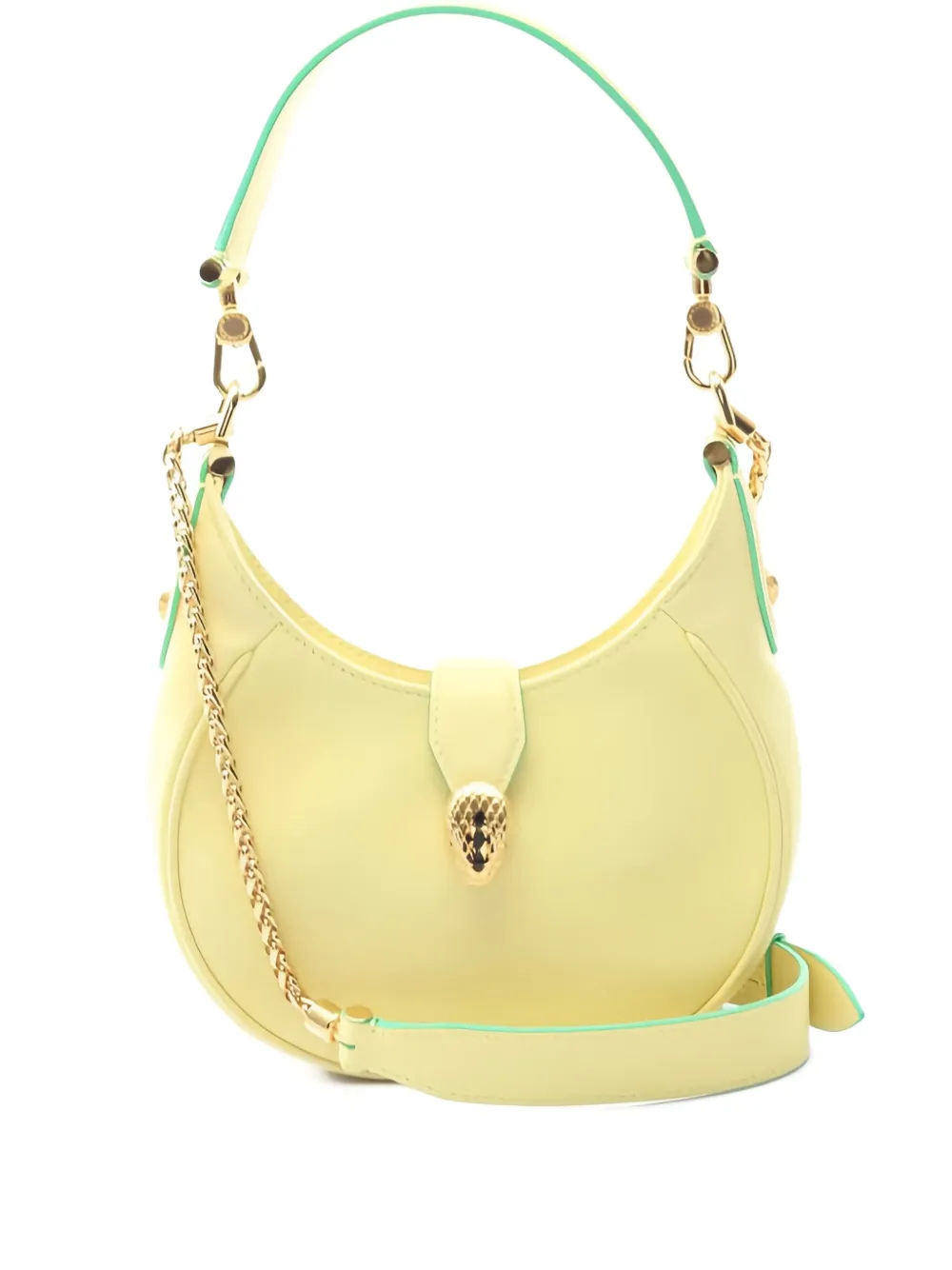 Pre-owned Bvlgari 2010s Serpenti Ellipse Handbag In Yellow