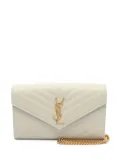 Saint Laurent Pre-Owned 2020s Cassandre chevron chain wallet - White