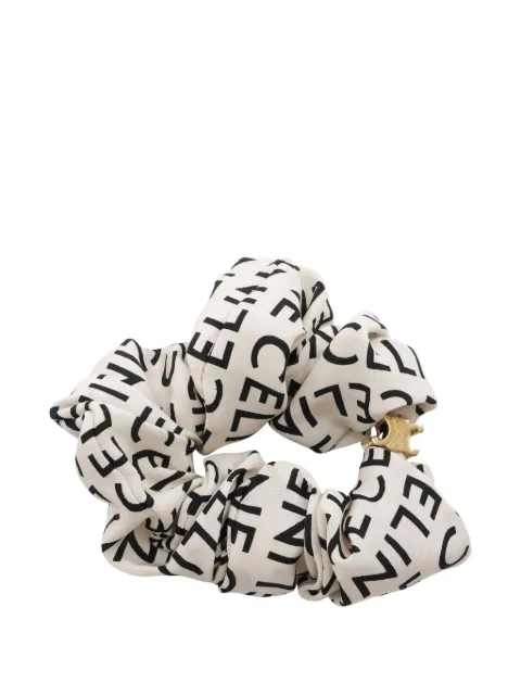 Celine Pre-Owned 2010s Triomphe logo-print scrunchie