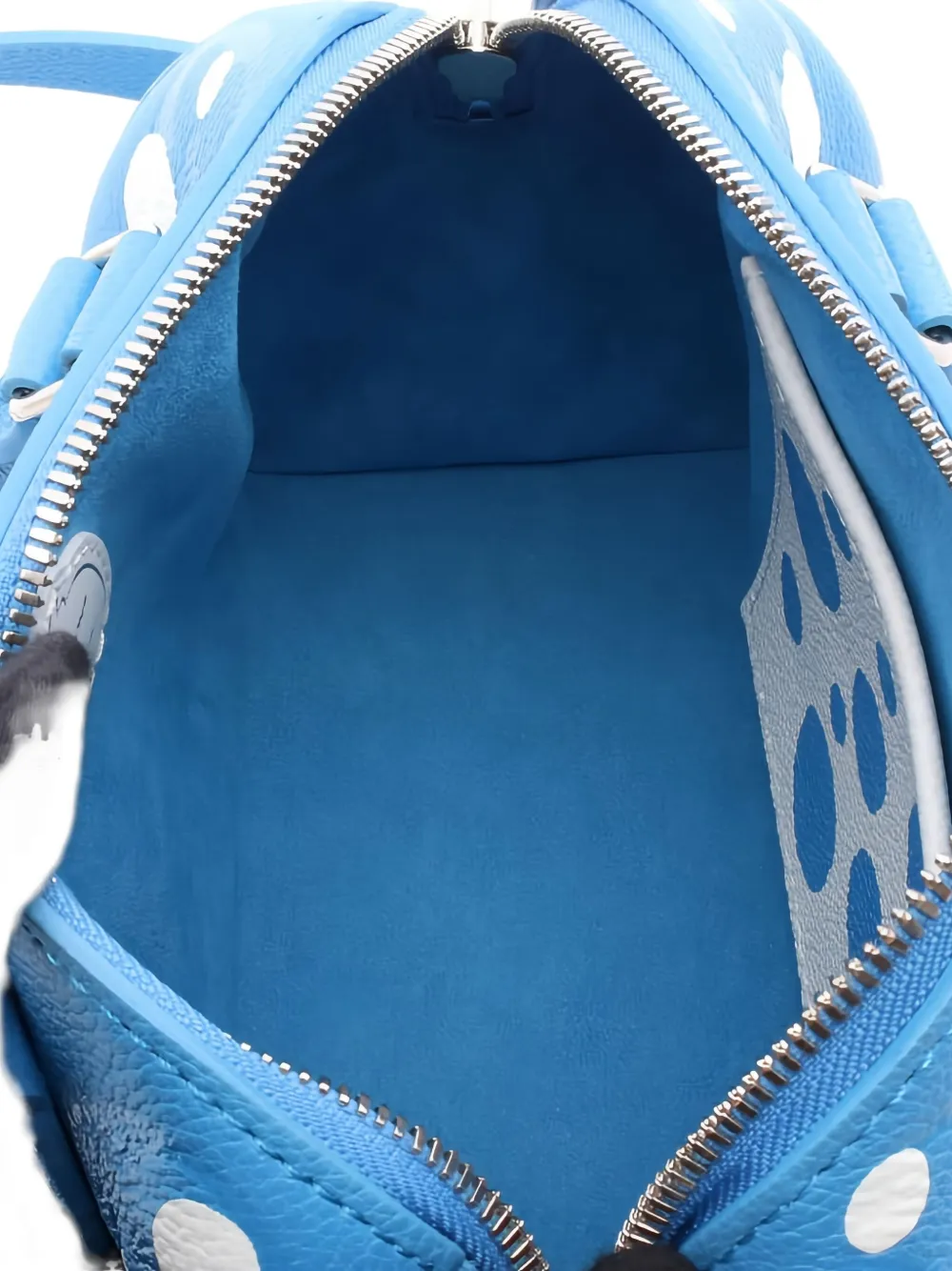 Pre-owned Louis Vuitton 2010 Yayoi Kusama Speedy Bandouliere 20 Infinity Dot Handbag In Blue