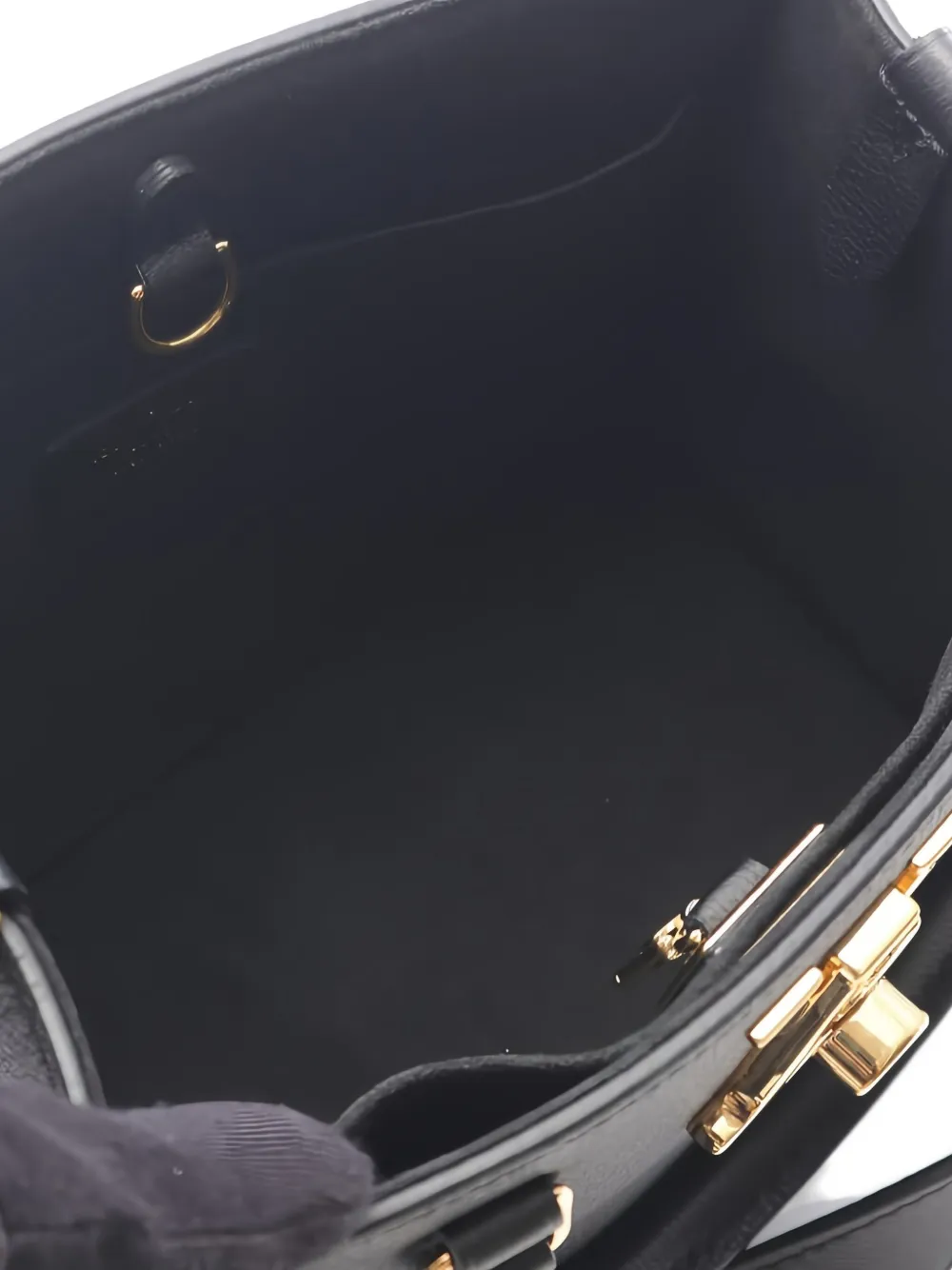 Pre-owned Louis Vuitton 2021s Grained-leather Tote Bag In Black