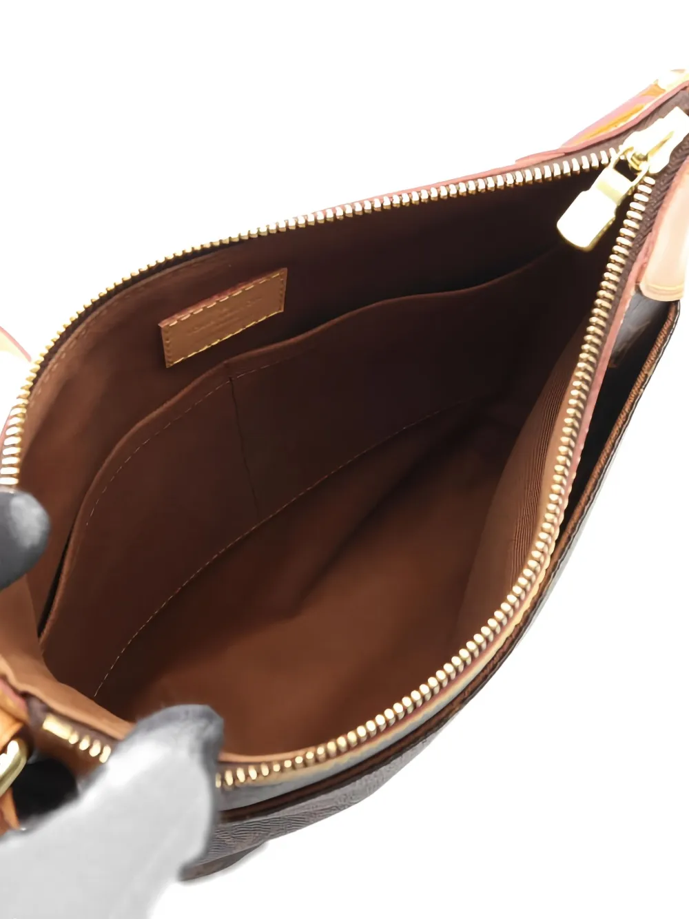Pre-owned Louis Vuitton 2015 Odeon Pm Monogram Shoulder Bag In Brown