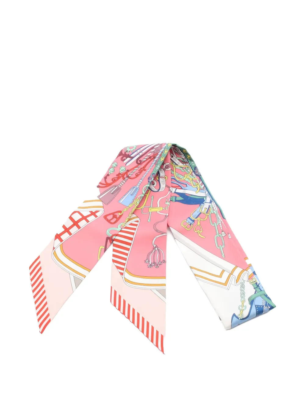 Hermès Pre-Owned mascada Bouquets Sellier con listón | rosado | Image 1