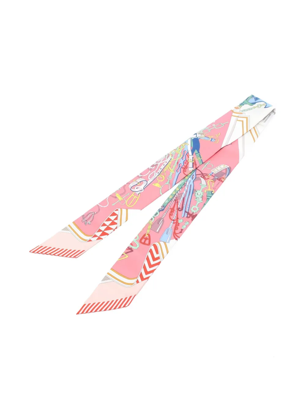 Hermès Pre-Owned mascada Bouquets Sellier con listón | Image 2
