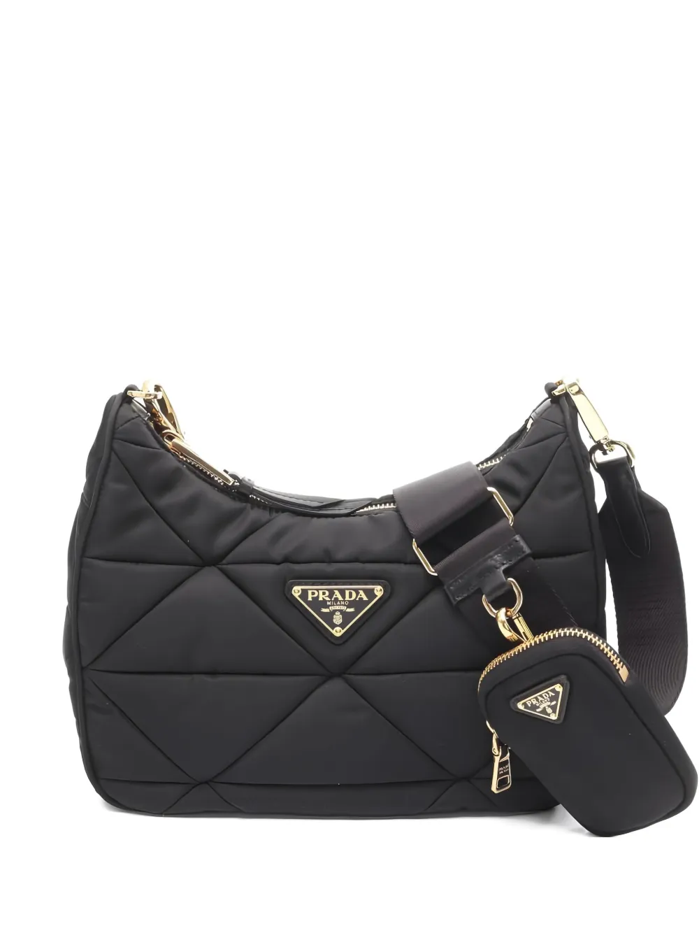 Prada Pre-Owned 2020s キルティング ショルダーバッグ - ブラック Prada Pre-Owned 2020s キルティング ショルダーバッグ - ブラック