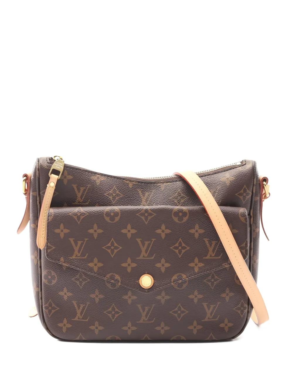 Pre-owned Louis Vuitton 2016 Mabillon Monogram Shoulder Bag In Brown
