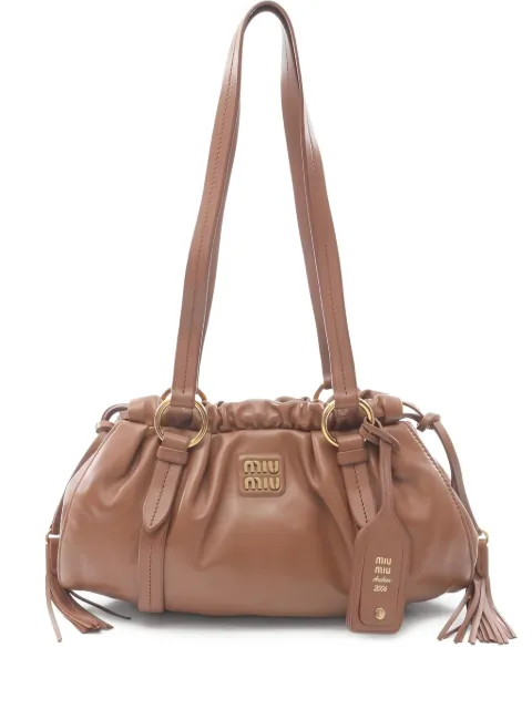 Miu Miu Pre-Owned bolsa de mano de piel con detalle de borla