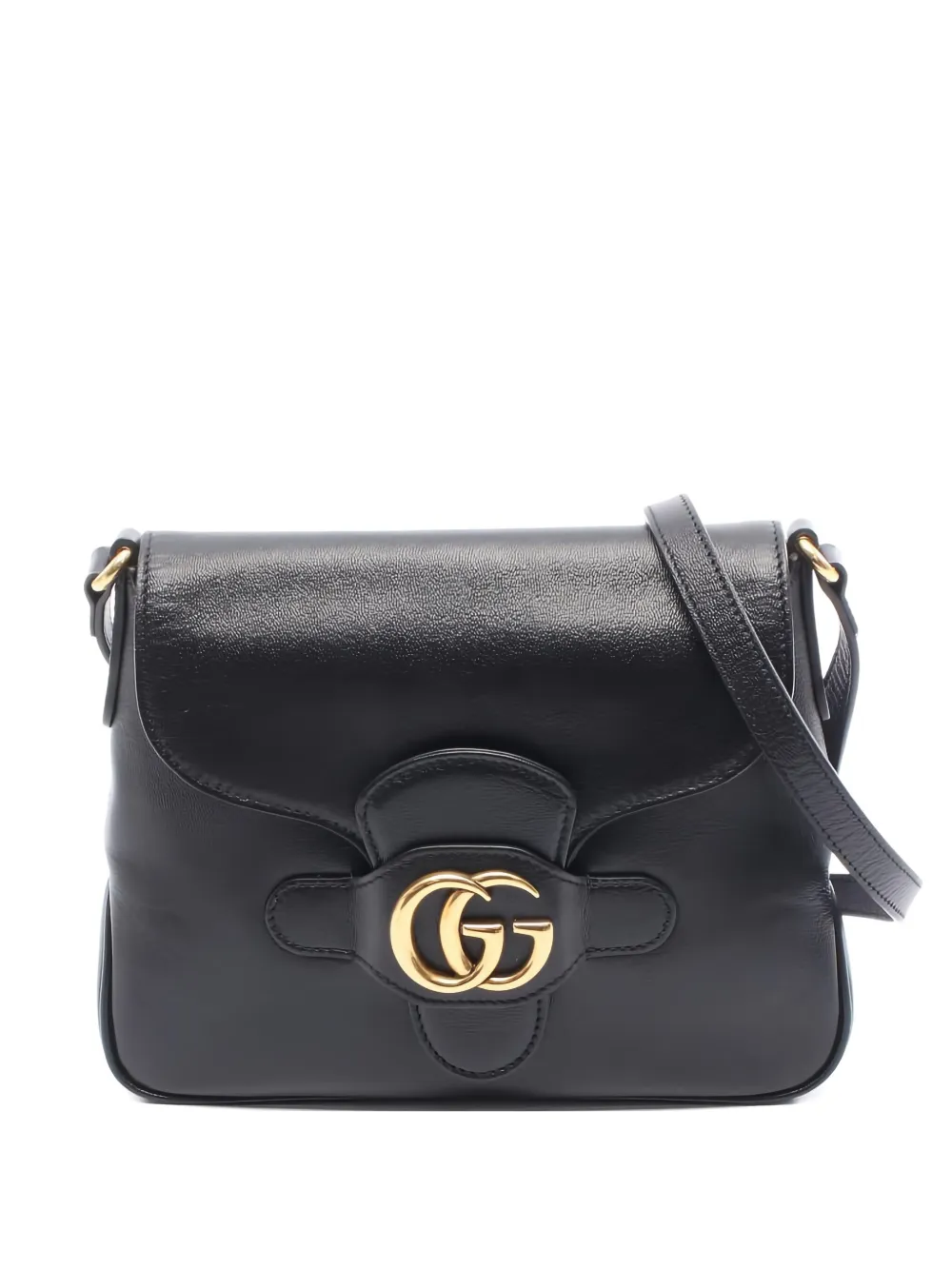 Pre-owned Gucci 2010s Gg Marmont Leather Cross Body Bag In Black