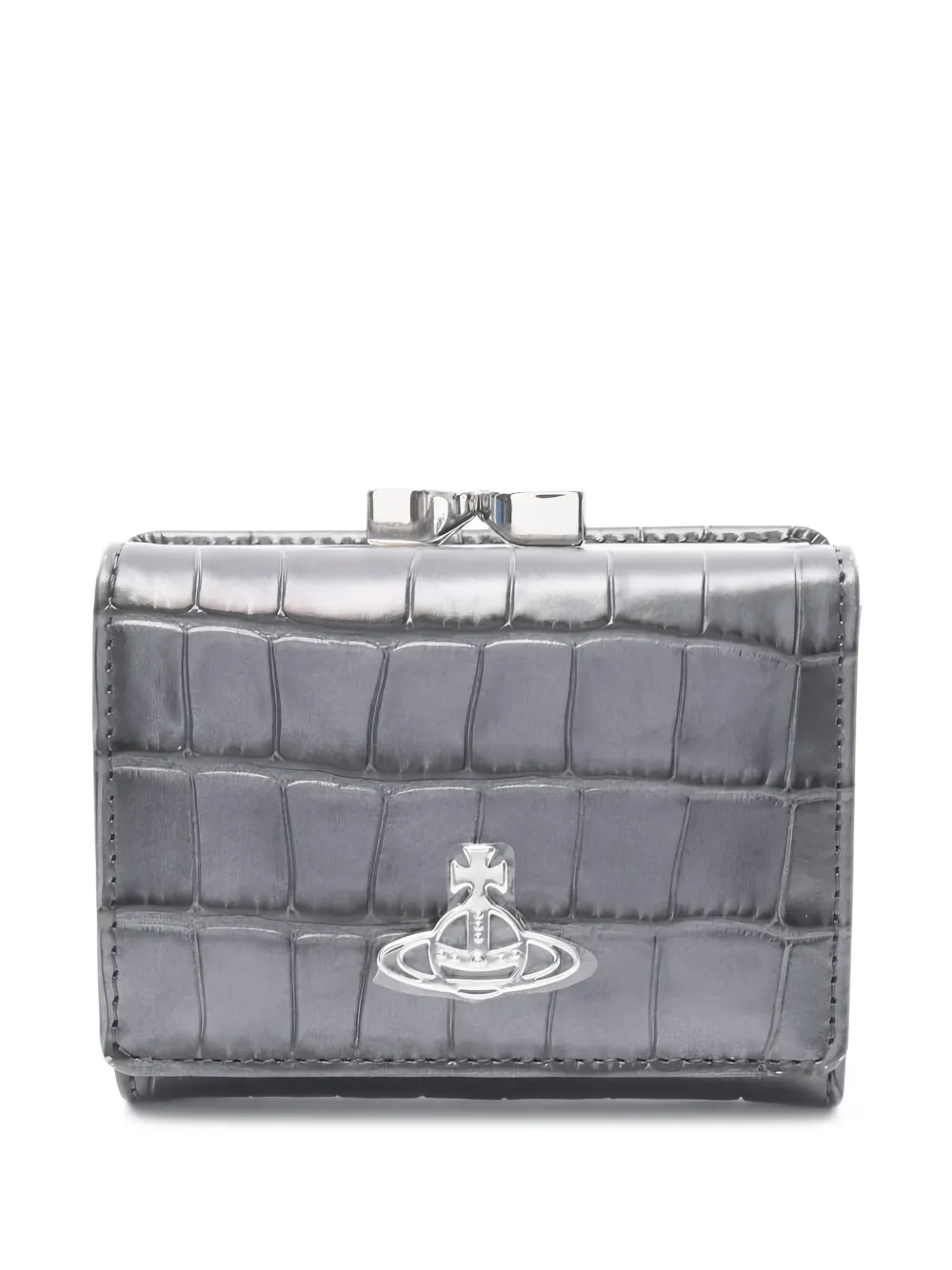 Vivienne Westwood Pre-Owned 2020s Orb logo-plaque wallet | Grey | Image 1