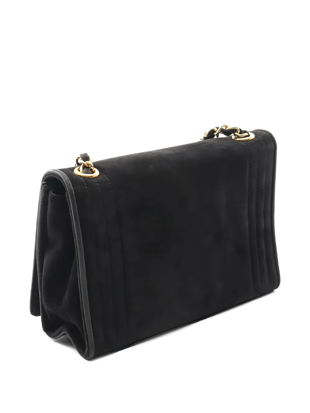 Pre-owned Chanel 1986-1988 Coco Mark Chain Shoulder Bag In Black