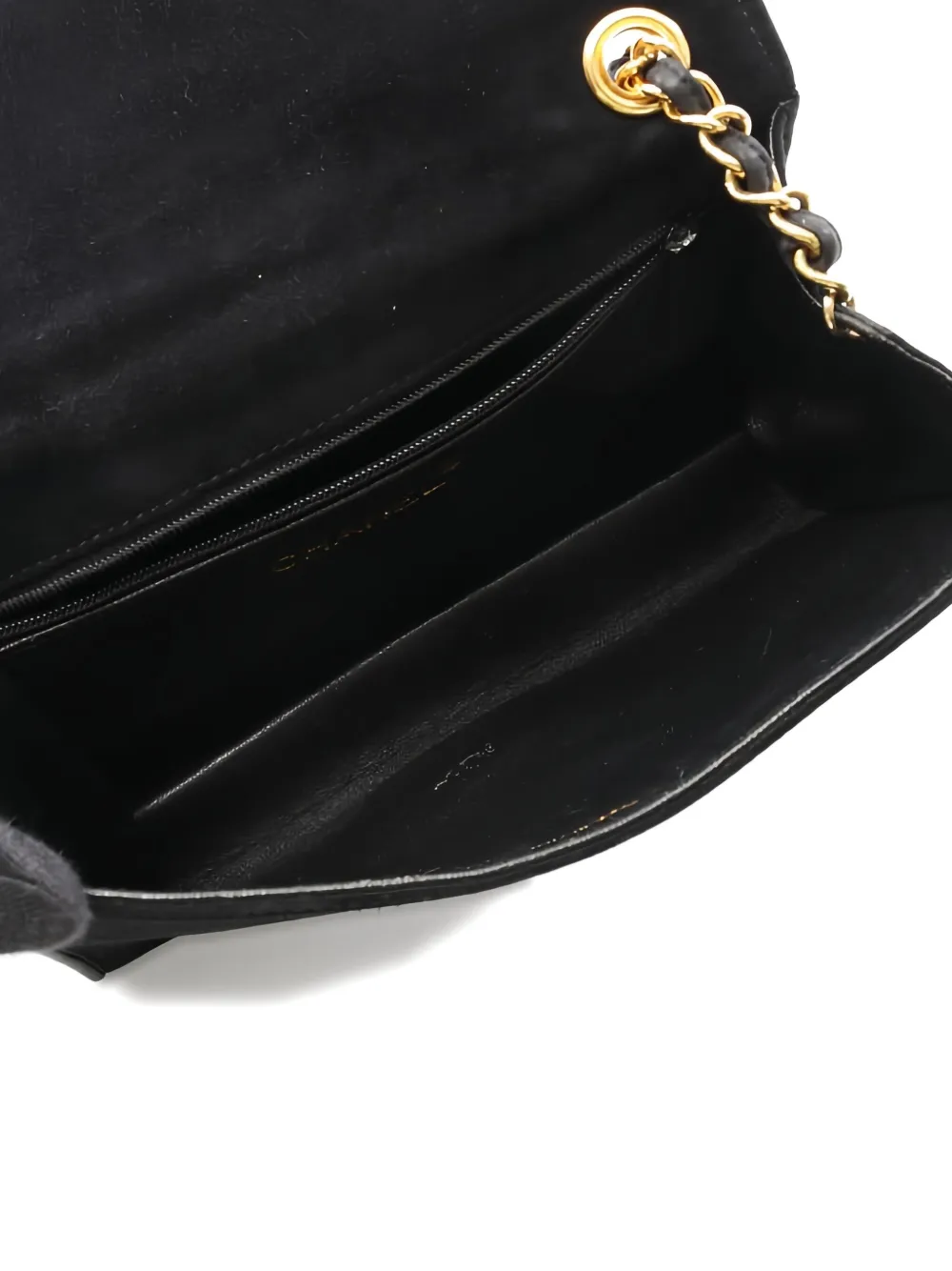 Pre-owned Chanel 1986-1988 Coco Mark Chain Shoulder Bag In Black