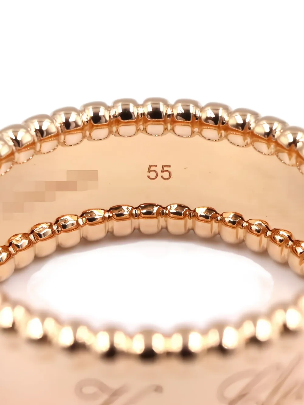 Pre-owned Van Cleef & Arpels 2010s Perlée Signature Ring In Pink