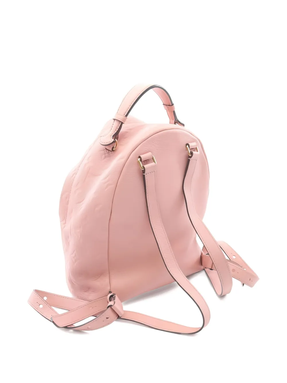 Pre-owned Louis Vuitton 2017 Sorbonne Monogram Empreinte Leather Backpack In Pink
