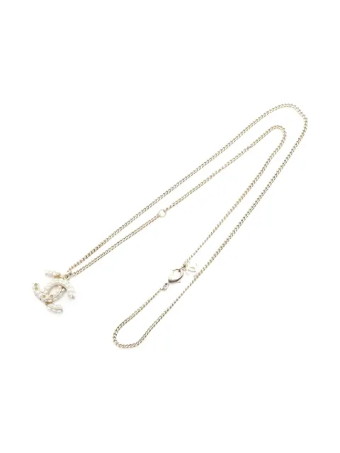 CHANEL Pre-Owned Coco 标记人造珍珠项链（1986-1988年典藏款）