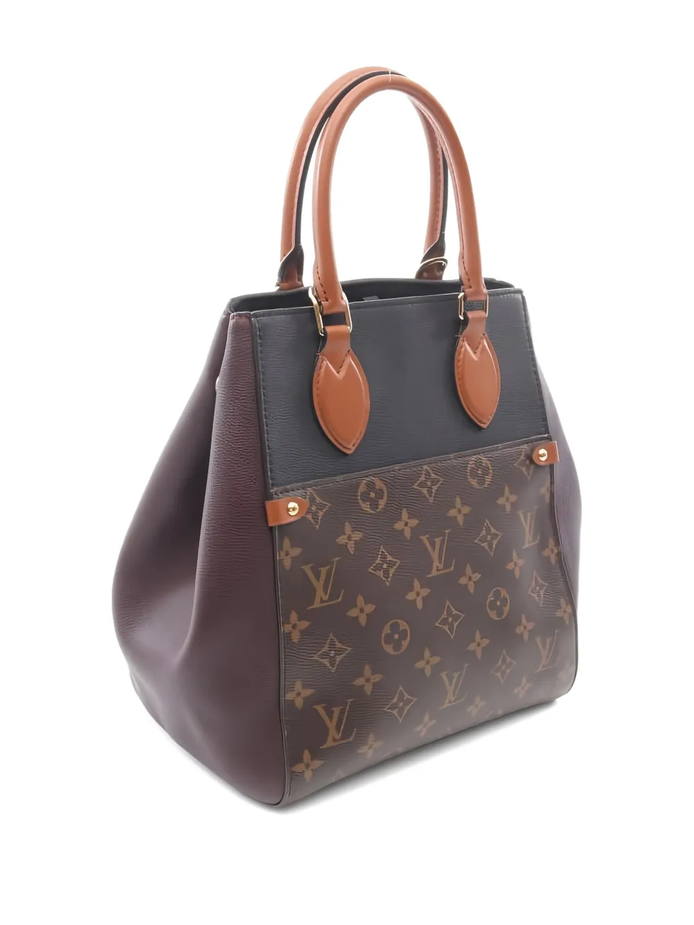 Pre-owned Louis Vuitton 2021 Monogram Fold Mm Noir Tote Bag In Brown