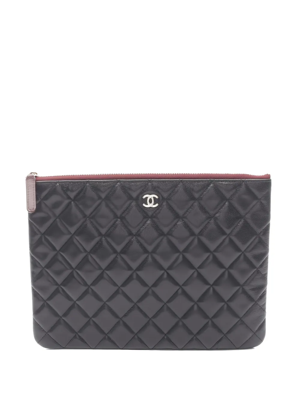 CHANEL Pre-Owned 2016-2017 Matelassé leather clutch bag | Black | Image 1