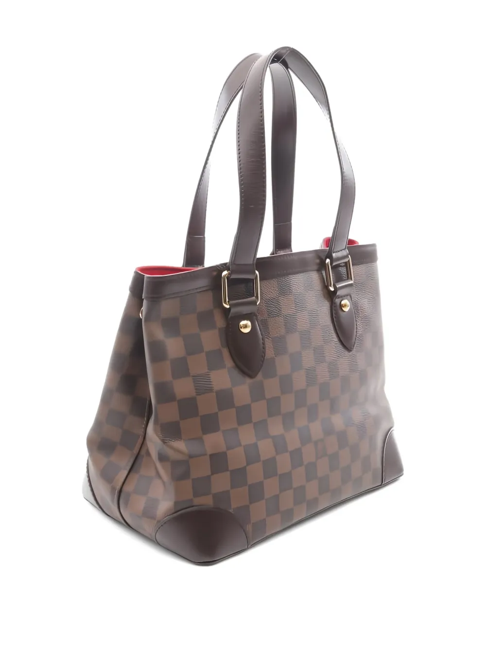 Pre-owned Louis Vuitton 2007 Hampstead Pm Damier Ebène Handbag In Brown