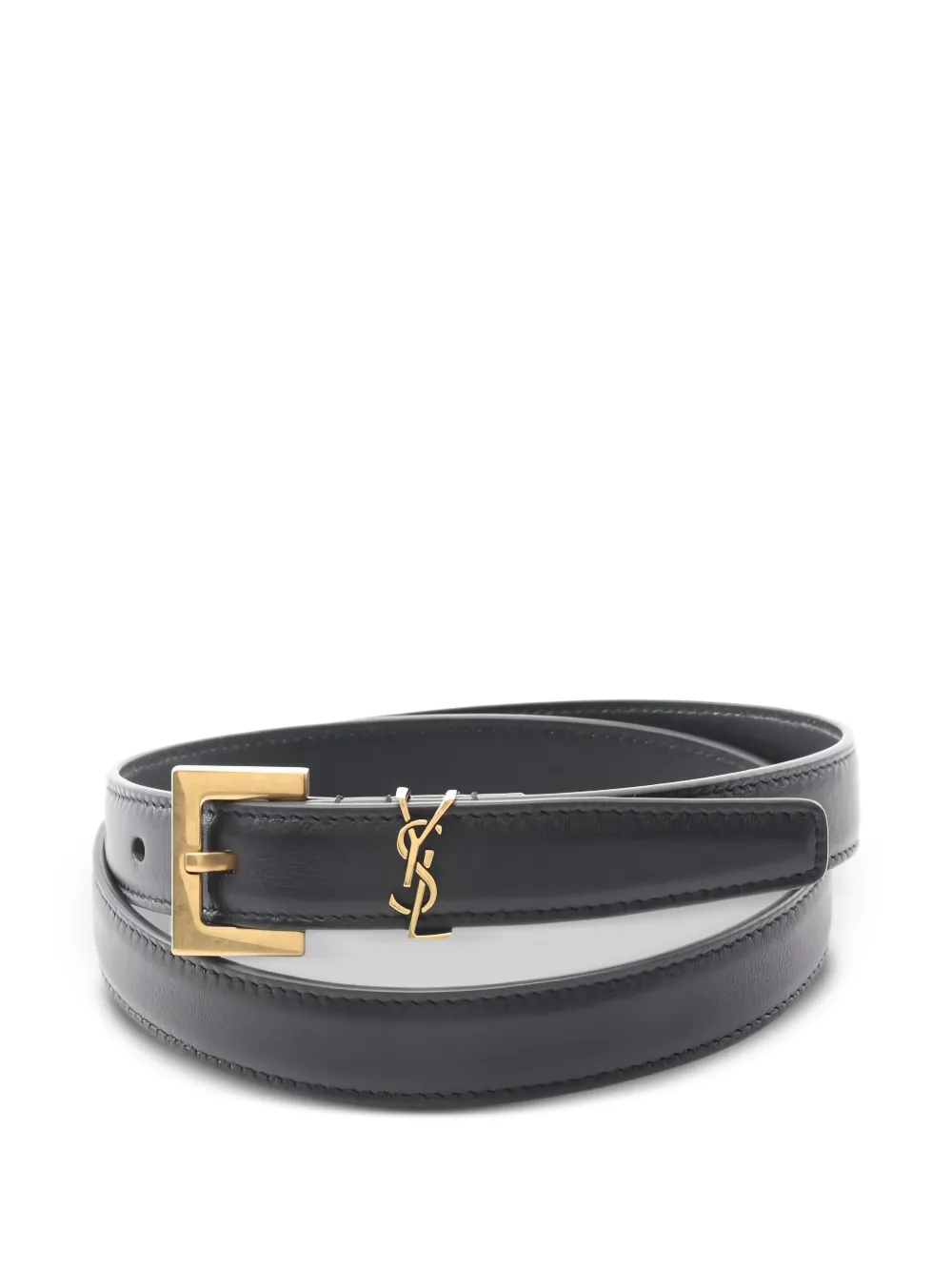 Saint Laurent cinturón Cassandra de piel con monograma 2020 | negro | Image 1