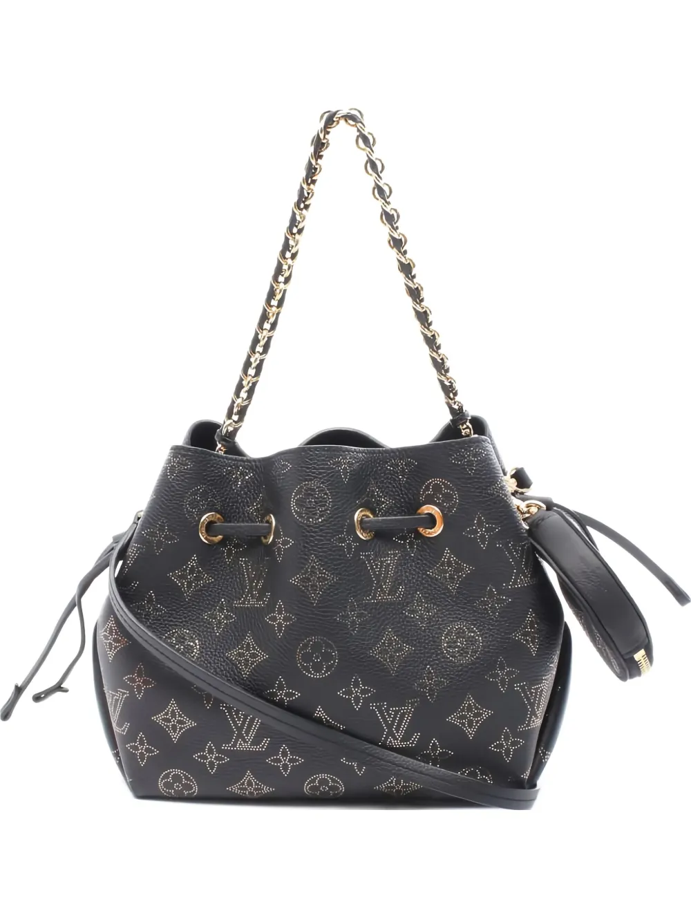 Pre-owned Louis Vuitton 2021s Bella Mahina Leather Handbag In Black