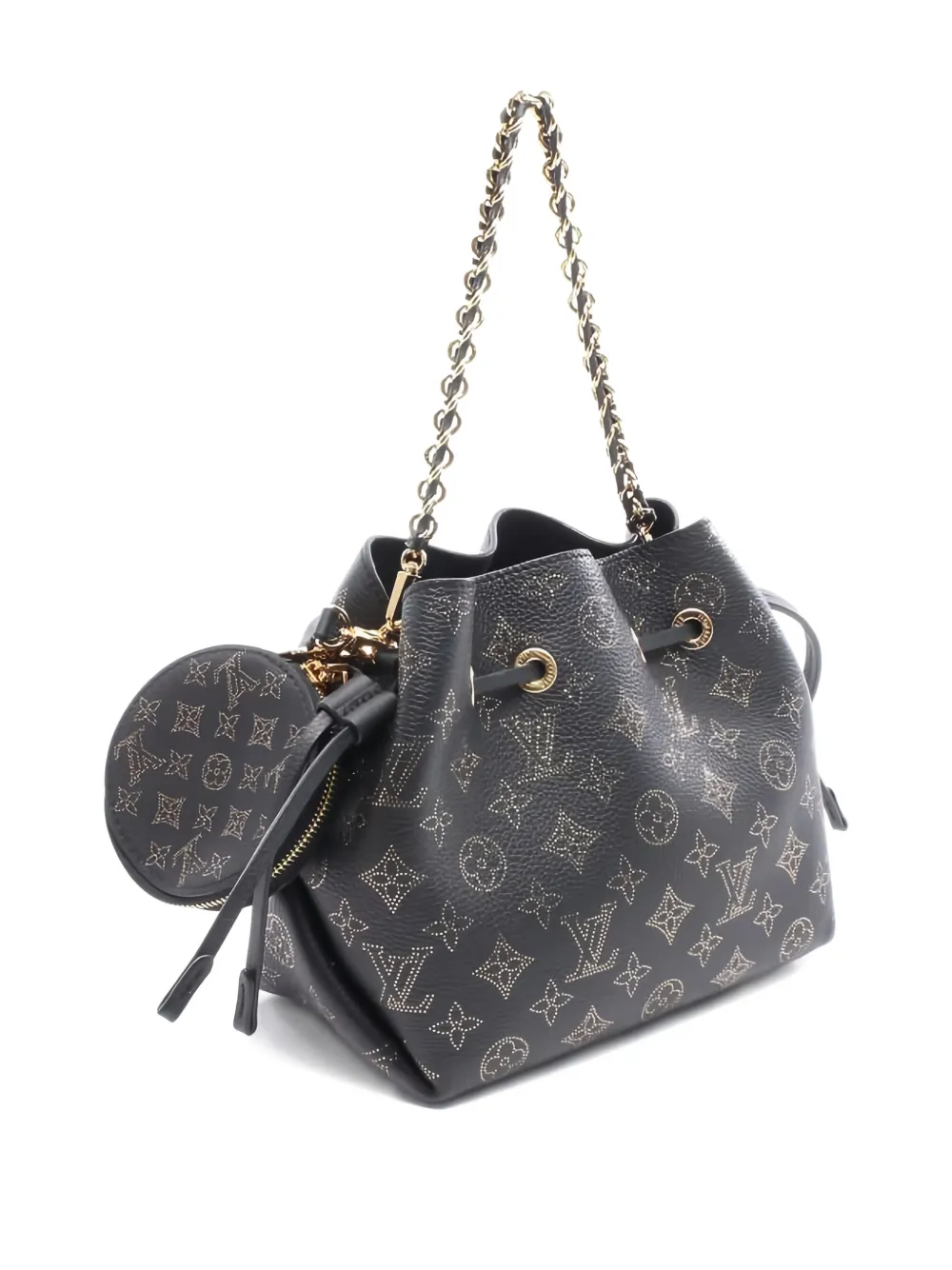 Pre-owned Louis Vuitton 2021s Bella Mahina Leather Handbag In Black