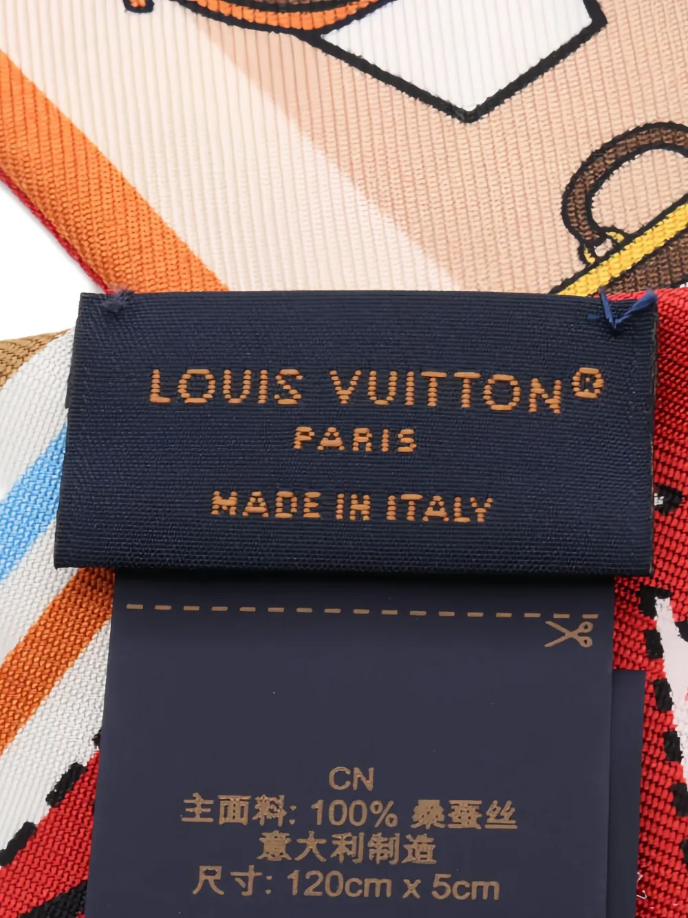 Pre-owned Louis Vuitton Asniere Paperhouse Twilly Scarf In Red