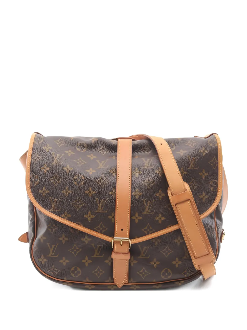 Louis Vuitton Pre-Owned 2000s ソミュール 35 モノグラム ショルダーバッグ - ブラウン Louis Vuitton Pre-Owned 2000s ソミュール 35 モノグラム ショルダーバッグ - ブラウン