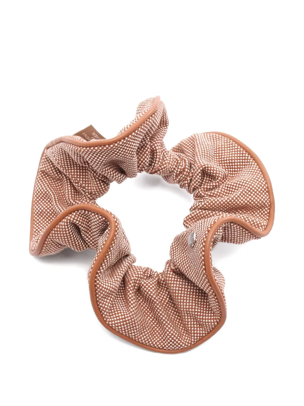 Hermès Pre-Owned 2010s leather-trimmed scrunchie | Brown | Image 1